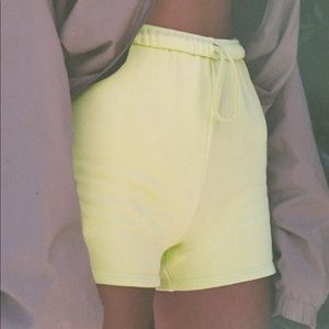 NWT Fitted Sweat Shorts in Melon